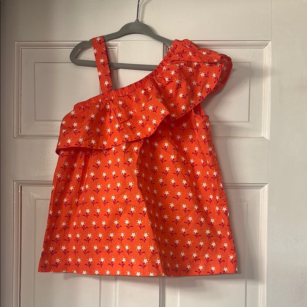 GAP Kids Orange Star Floral Blouse